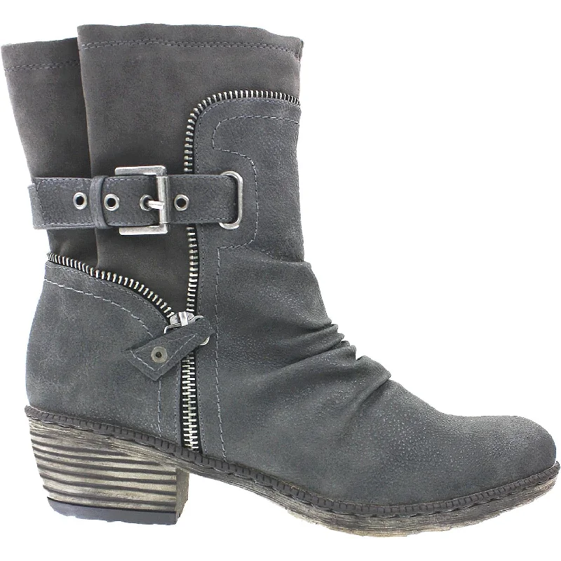 Booties for long soles-Women's Rieker 93761-43 Bernadette Cenere Grey Synthetic