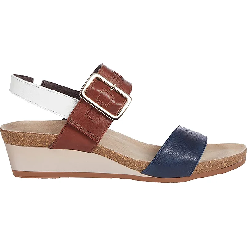 Sandals with strong soleWomen's Naot Dynasty Soft Ink/Soft Chestnut/Soft White Leather