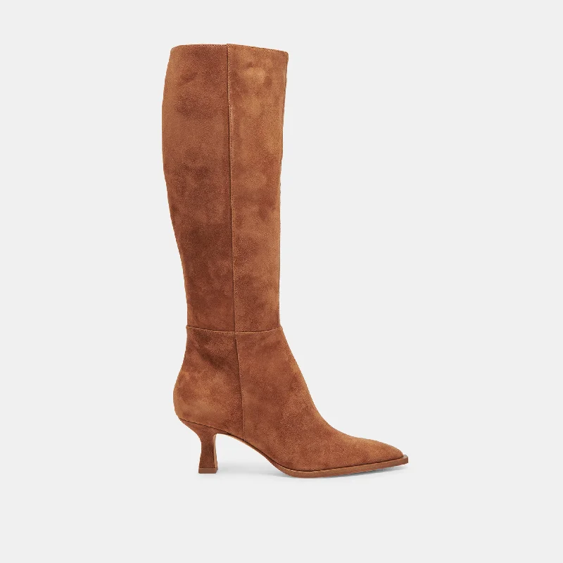 AUGGIE WIDE CALF BOOTS BROWN SUEDE