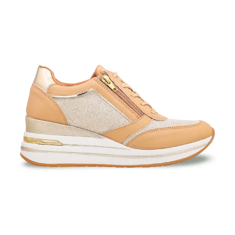 Athletic shoes with cool comfort-Golden Zip and Lace-Up Sneaker AT7297